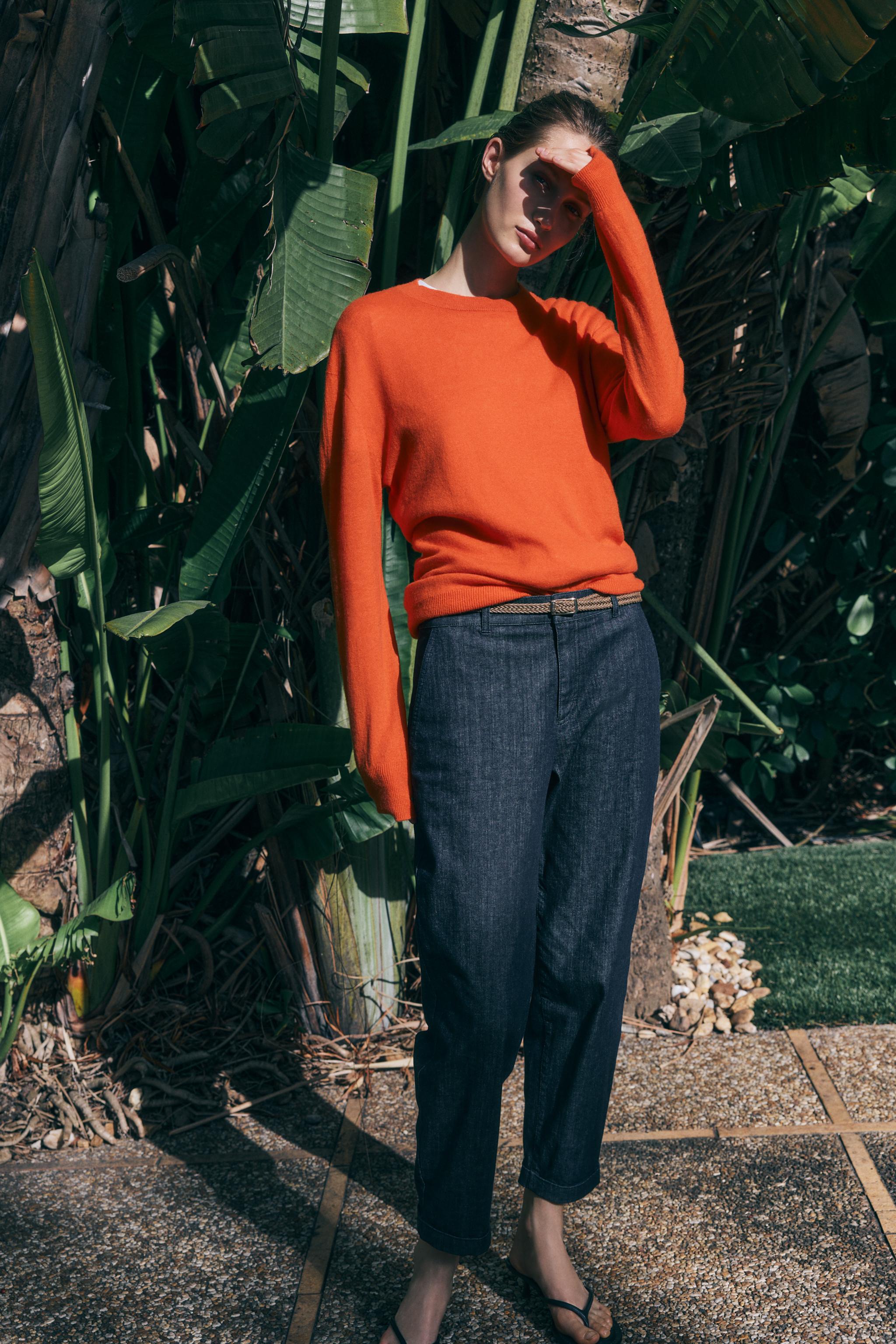 Z1975 BRAIDED BELT CHINO DENIM PANTS